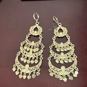 Elegant Gold Chandelier Earrings